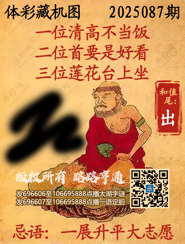 排列3第2025087期乐彩网《正版保真藏机图》图谜