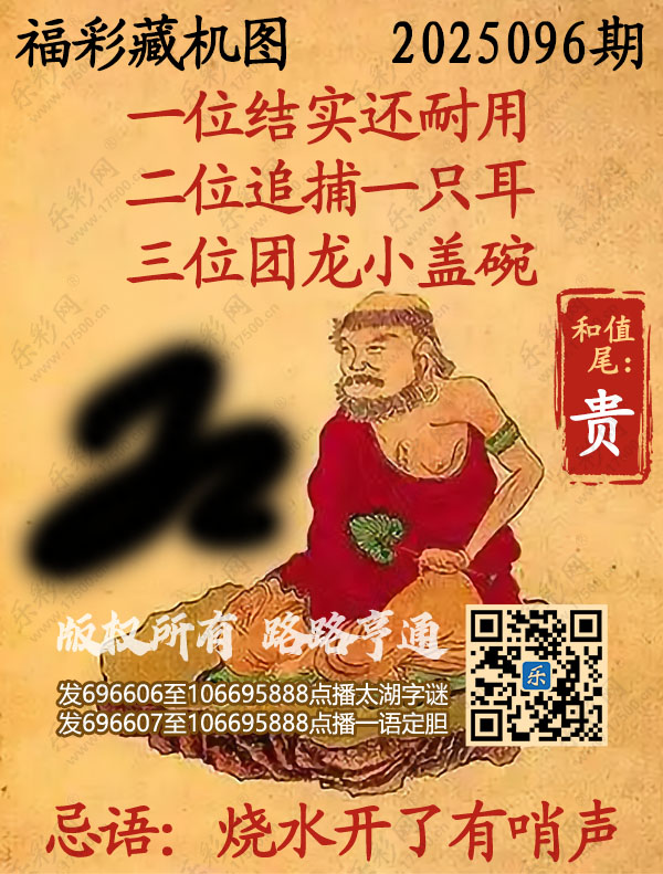 福彩3D第2025096期3d正版藏机图