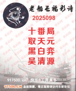 福彩3D第2025098期白袍法师乐彩图谜总汇 ［10图］