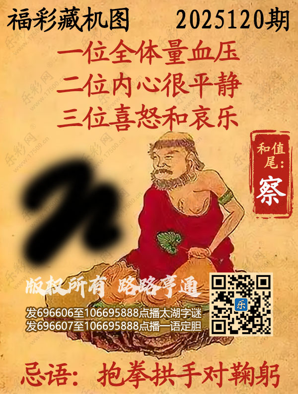 福彩3D第2025120期3d正版藏机图