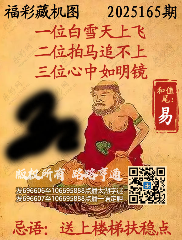 福彩3D第2025165期3d正版藏机图