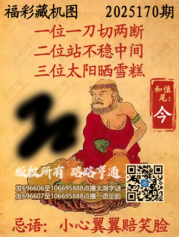 福彩3D第2025170期3d正版藏机图