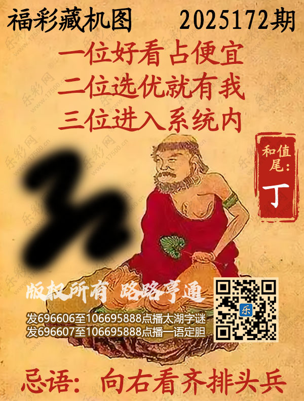 福彩3D第2025172期3d正版藏机图