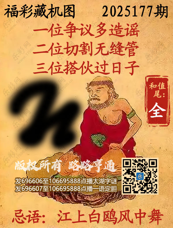 福彩3D第2025177期3d正版藏机图
