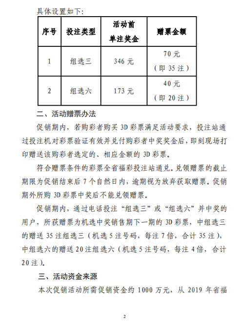 辽宁福彩开展3D游戏夏季促销活动公告